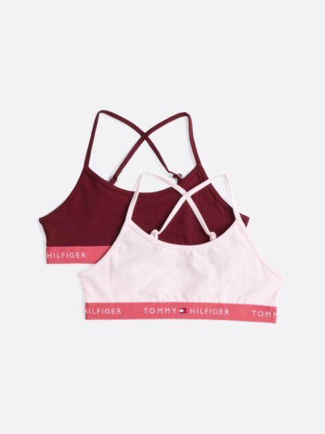 Multi 2-Pack Crossover Strap Unpadded Bralettes  Girls