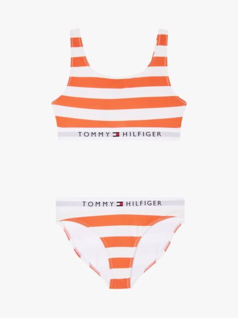 Multi Original Stripe Bralette Bikini Set  Girls