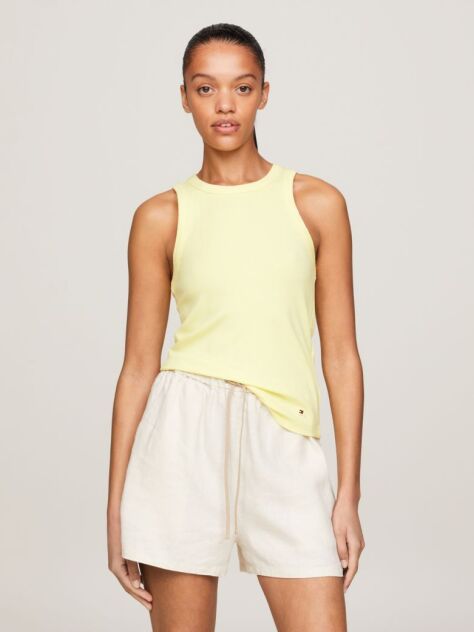 Yellow RIB TANK TOP SLIM  Women