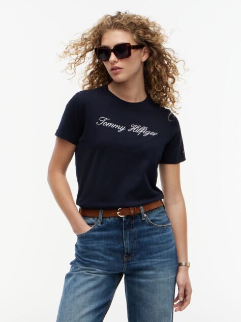 Blue Regular Crew Neck T-Shirt  Women