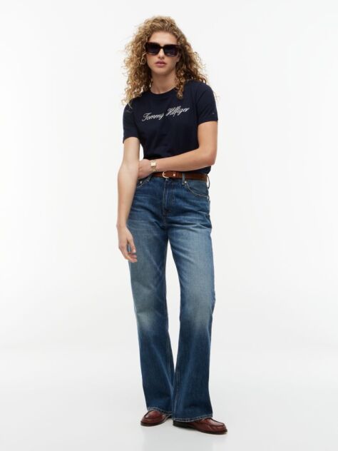 Blue Regular Crew Neck T-Shirt  Women