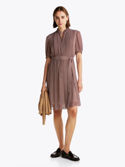 Multi Print Pleated Fit And Flare Dress  Women