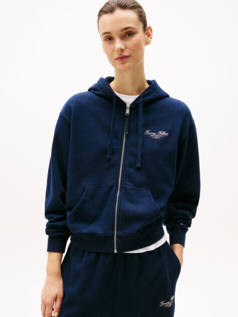 Blue Logo Zip-Thru Hoody  Women