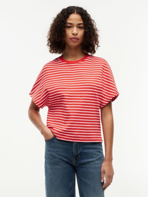Multi Batwing Sleeve Crew Neck T-Shirt  Women