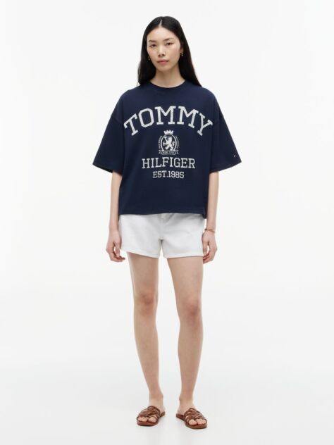 Blue Crest Relaxed Oversized T-Shirt  Women