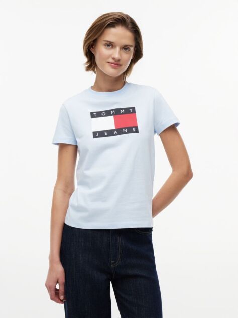 Blue Tonal Tommy Flag T-Shirt  Women