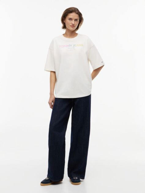 White Washed Oversized Jersey T-Shirt  Women