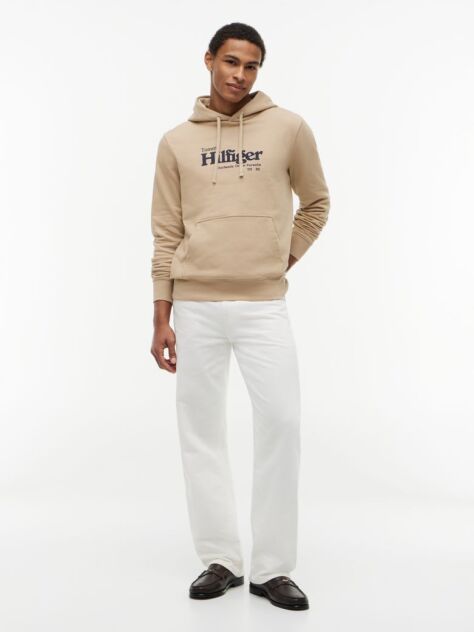 Beige Logo French Terry Hoody  Men