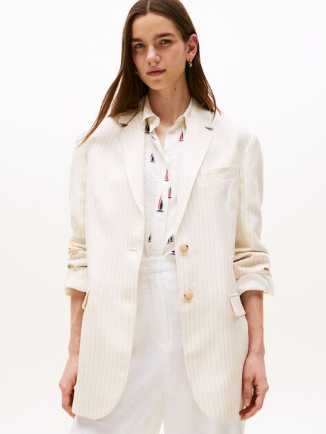 Multi Pinstripe Relaxed Fit Blazer  Women