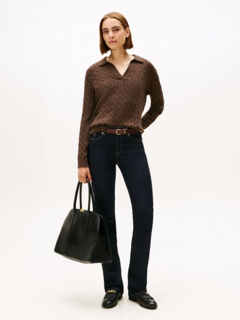 Blue Mid Rise Bootcut Jeans  Women