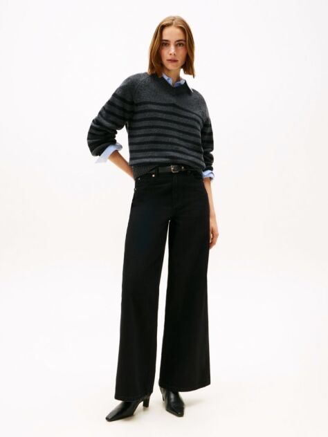 Black 7s High Rise Wide Leg Black Jeans  Women