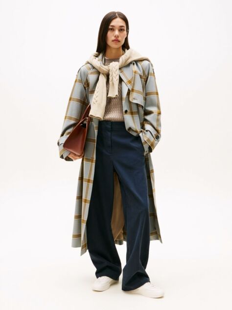 Blue Relaxed Straight Leg Trousers  Women