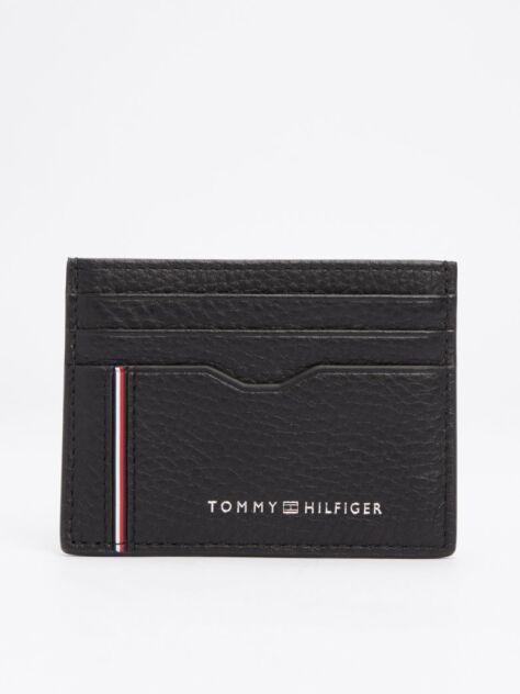 Black TH Business Corporate Leather Card Holder  Men