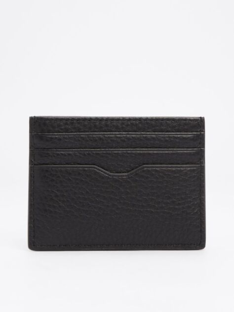 Black TH Business Corporate Leather Card Holder  Men