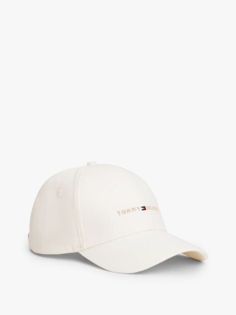 White Logo Embroidery Baseball Cap  Men