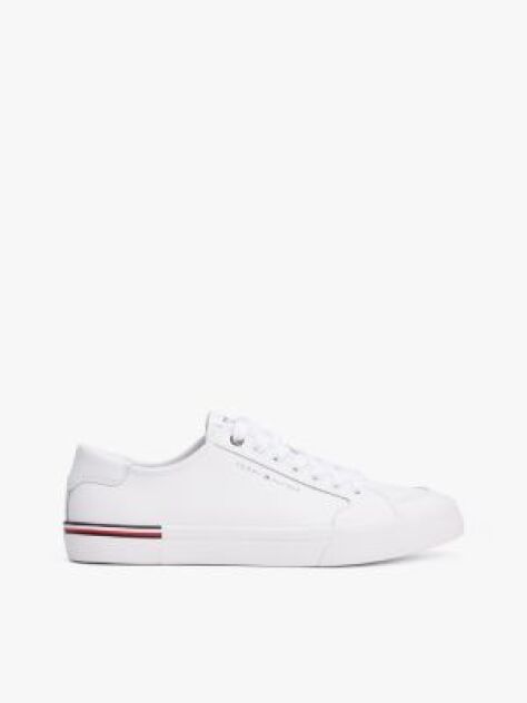 White Debossed Logo Trainers  Men