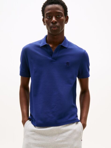 Blue TH Monogram Polo Shirt  Men
