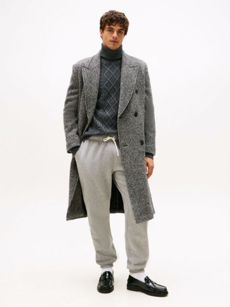 Grey Cuffed Leg Fleece Joggers  Men