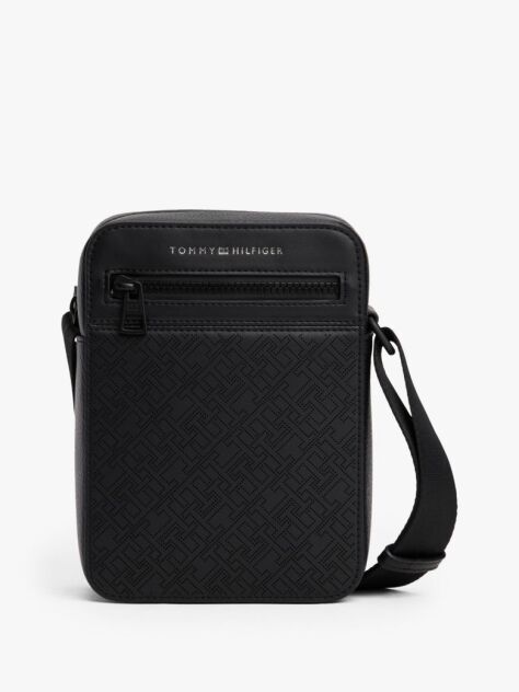 Black TH Monogram Crossbody Reporter Bag  Men