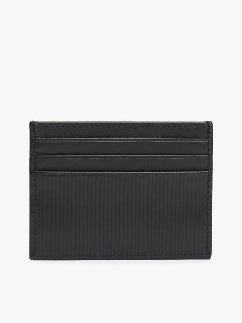 Black Hilfiger Flag Leather Credit Card Holder  Men
