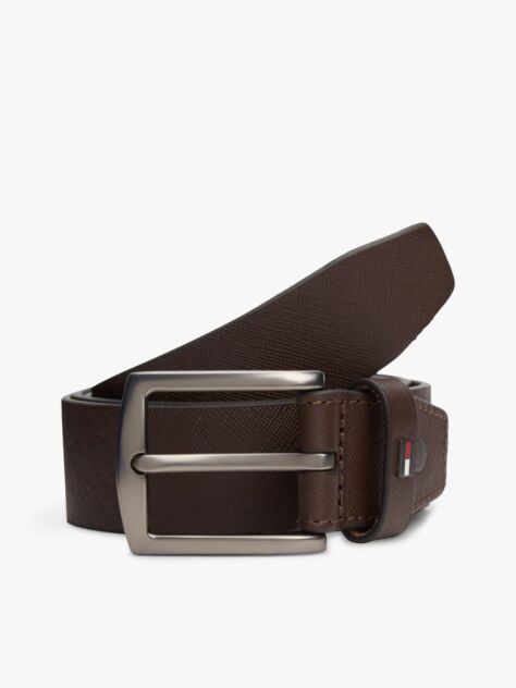 Brown Denton Adjustable Textured Leather Belt  Men