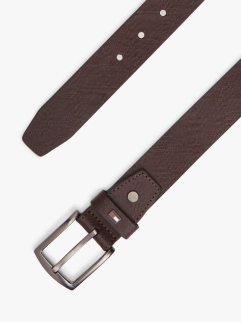 Brown Denton Adjustable Textured Leather Belt  Men