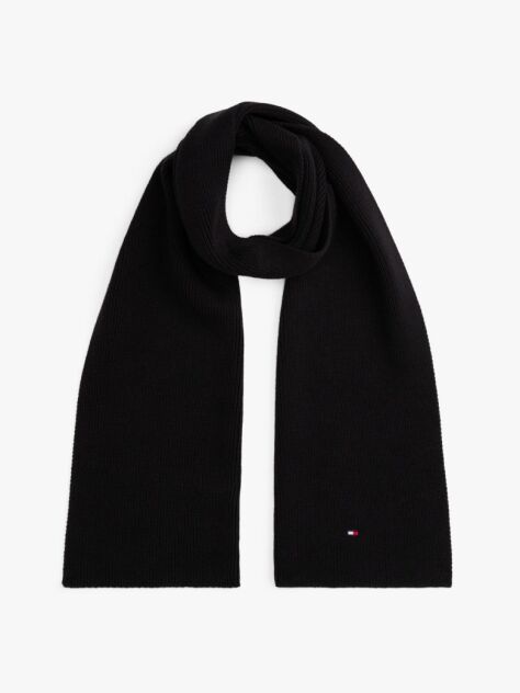 Black Kids’ Rib-Knit Scarf  Kids Unisex