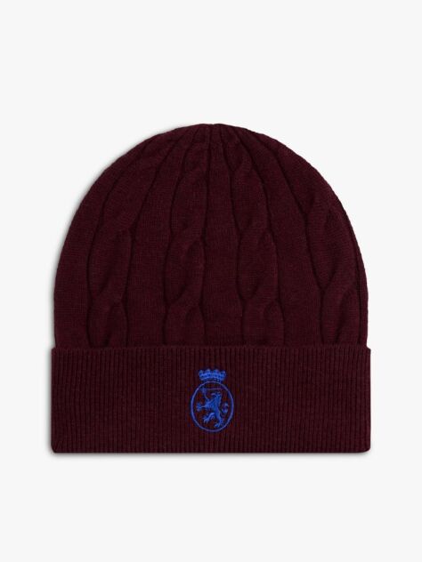 Red TH Crest Knit Beanie  Kids Unisex