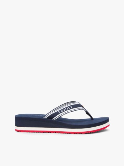 Multi Webbing Strap Signature Wedge Flip-Flops  Women