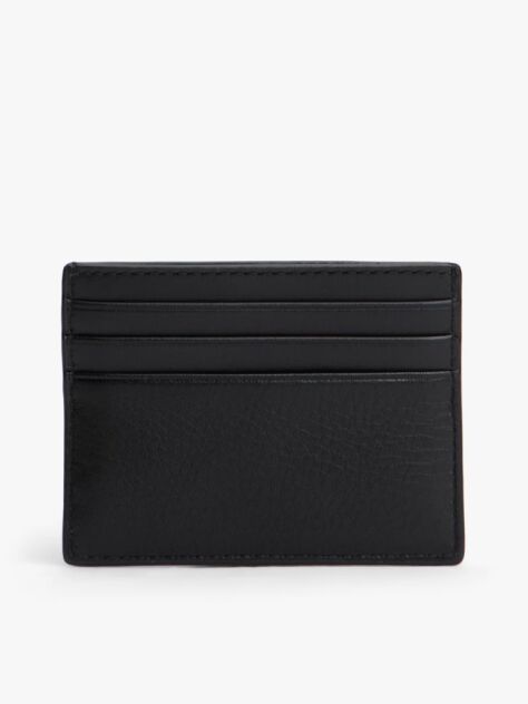 Black Casual Leather Credit Card Holder  Men