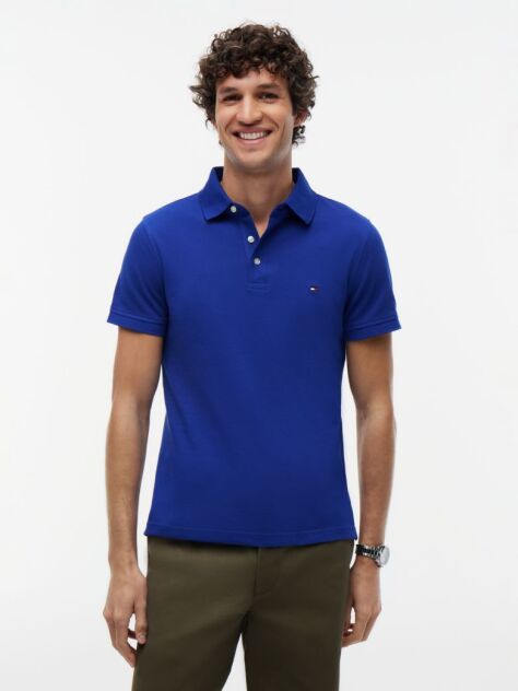 Blue 1985 Collection Slim Fit Pique Polo  Men