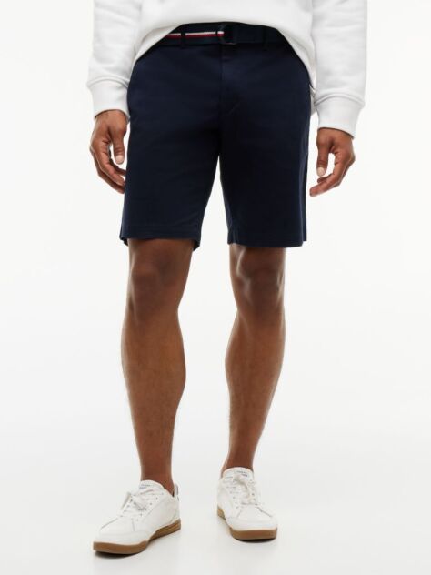 Blue Essential Brooklyn Twill Shorts With Belt  Men
