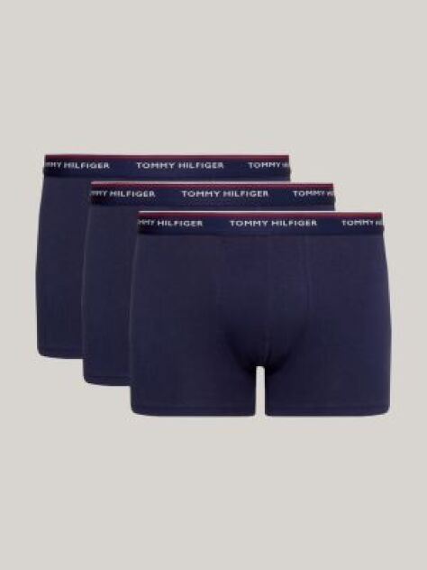 Blue 3-Pack Premium Essential Repeat Logo Trunks  Men