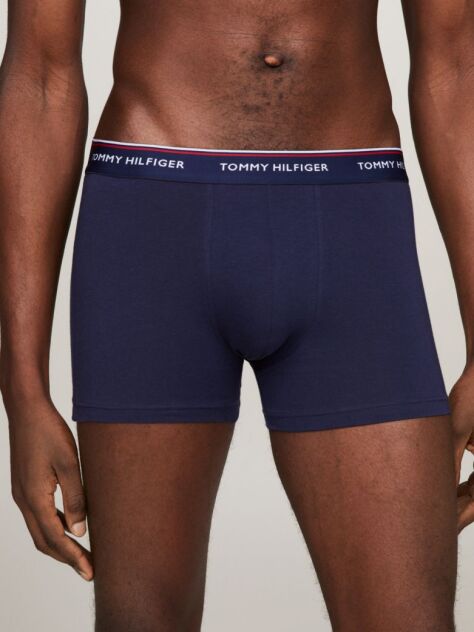 Blue 3-Pack Premium Essential Repeat Logo Trunks  Men