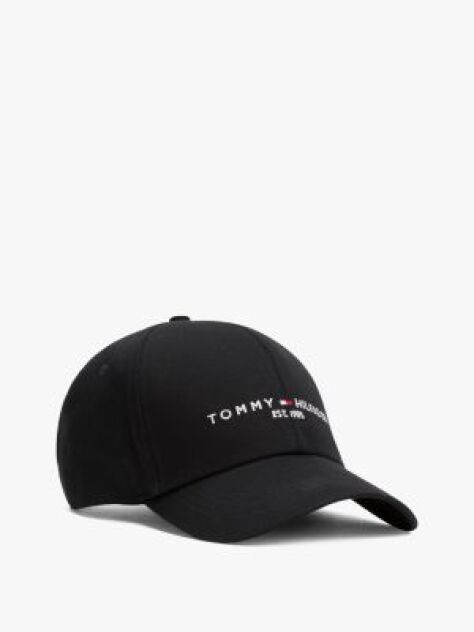 Black Th Established Organic Cotton Baseball Cap  Men