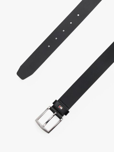 Black Denton Leather Belt  Men