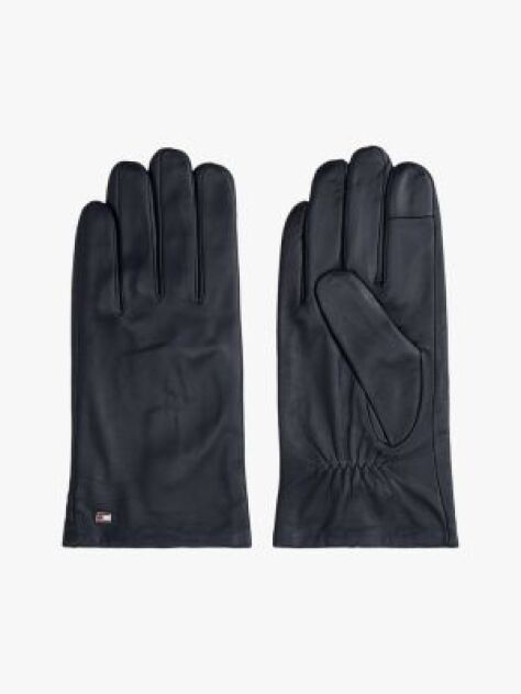 Blue Essential Enamel Flag Leather Gloves  Men