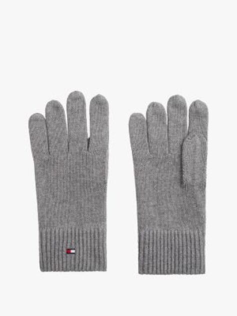 Grey Hilfiger Flag Embroidery Gloves with Cashmere  Men