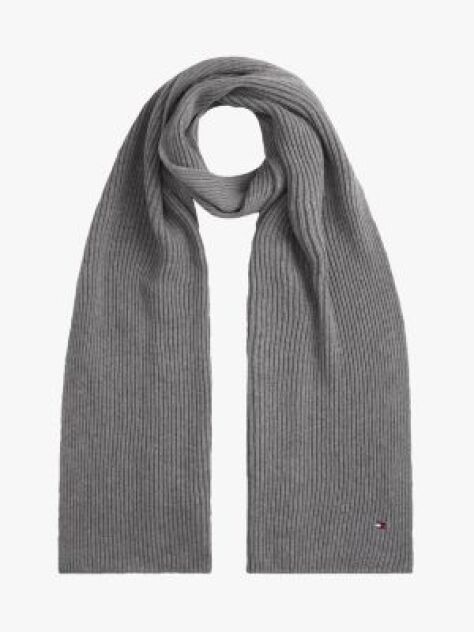 Grey Hilfiger Flag Embroidery Scarf with Cashmere  Men