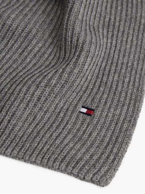 Grey Hilfiger Flag Embroidery Scarf with Cashmere  Men