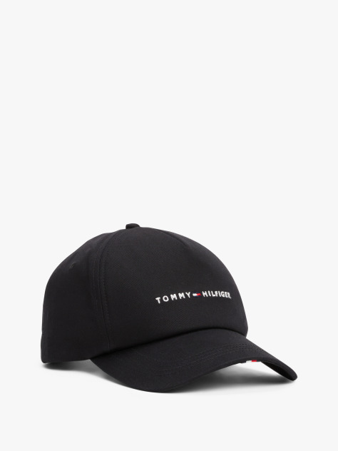 Black Six-Panel Baseball Cap  Men