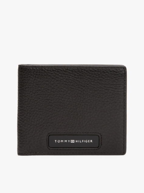 Black Corporate Leather Bifold Wallet  Men