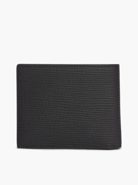 Black TH Business Leather Bifold Credit Card Wallet  Men