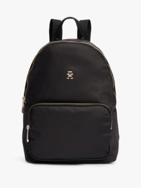 Black Metallic Detail Backpack  Women
