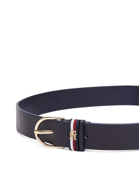 Blue Essential Signature Tape Leather Belt  Women
