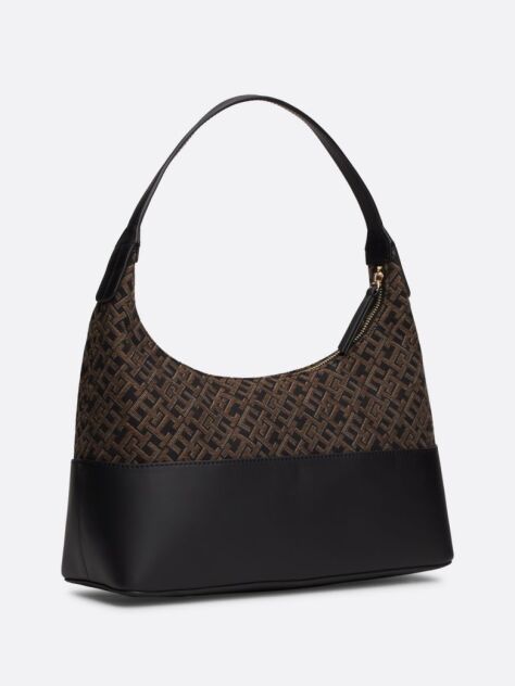 Black TH Monogram Jacquard Shoulder Bag  Women