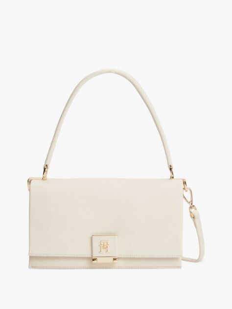 Beige TH Monogram Flap Closure Crossbody Bag  Women