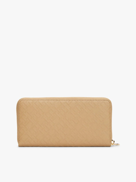 Brown TH Monogram Zip-Around Wallet  Women