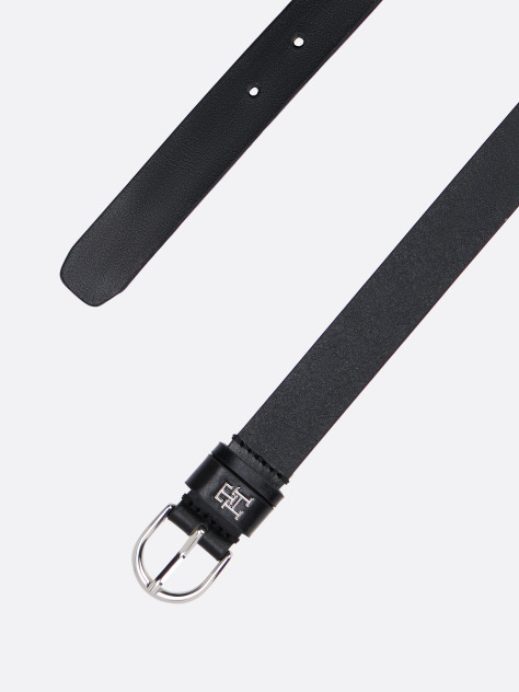 Black Essential Leather Belt  Women