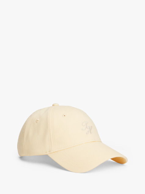 Yellow TH Monogram Embroidery Baseball Cap  Women